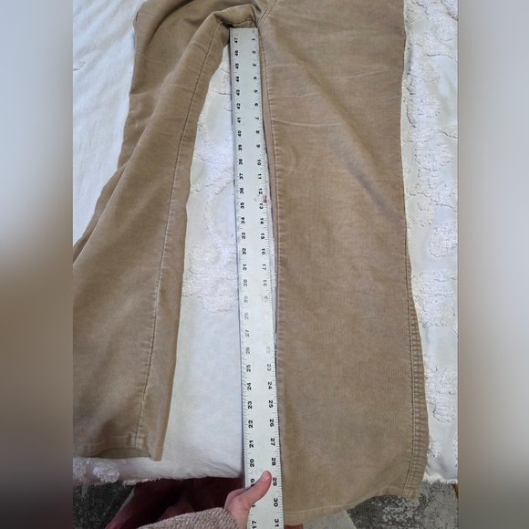 ​VTG BUM Equipment Tan Corduroy Pants Mid Rise Bootcut Y2k Coastal Grandma Sz 8 - Picture 12 of 13
